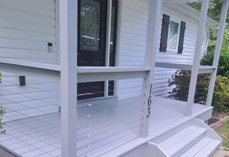 Deck Staining for Lake House in Lake Ana, VA