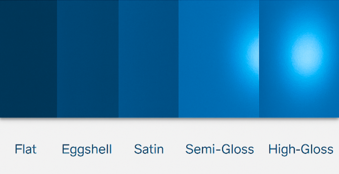 Different Paint Sheen (BRIGHT BLUE)