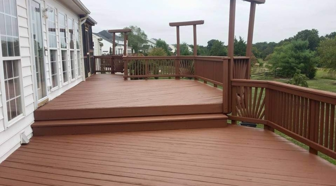 Deck Staining and Wood Repairs on 700 Sq Ft Deck in Gainesville, VA